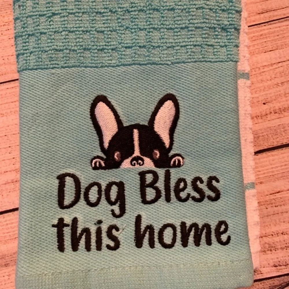 Set of 2 Kitchen towels “Dog Bless this Home”